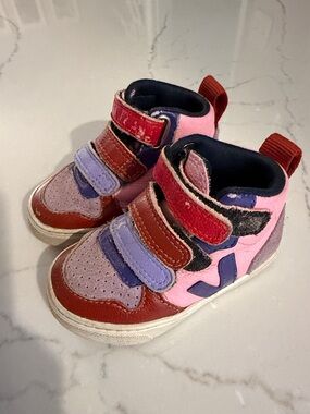 Veja Kids Multicolor Velcro High-Top Shoes - Pink & Purple